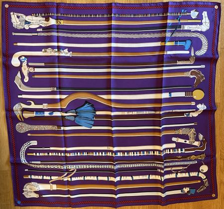 Foulard Hermès 100% soie « Les Cannes »